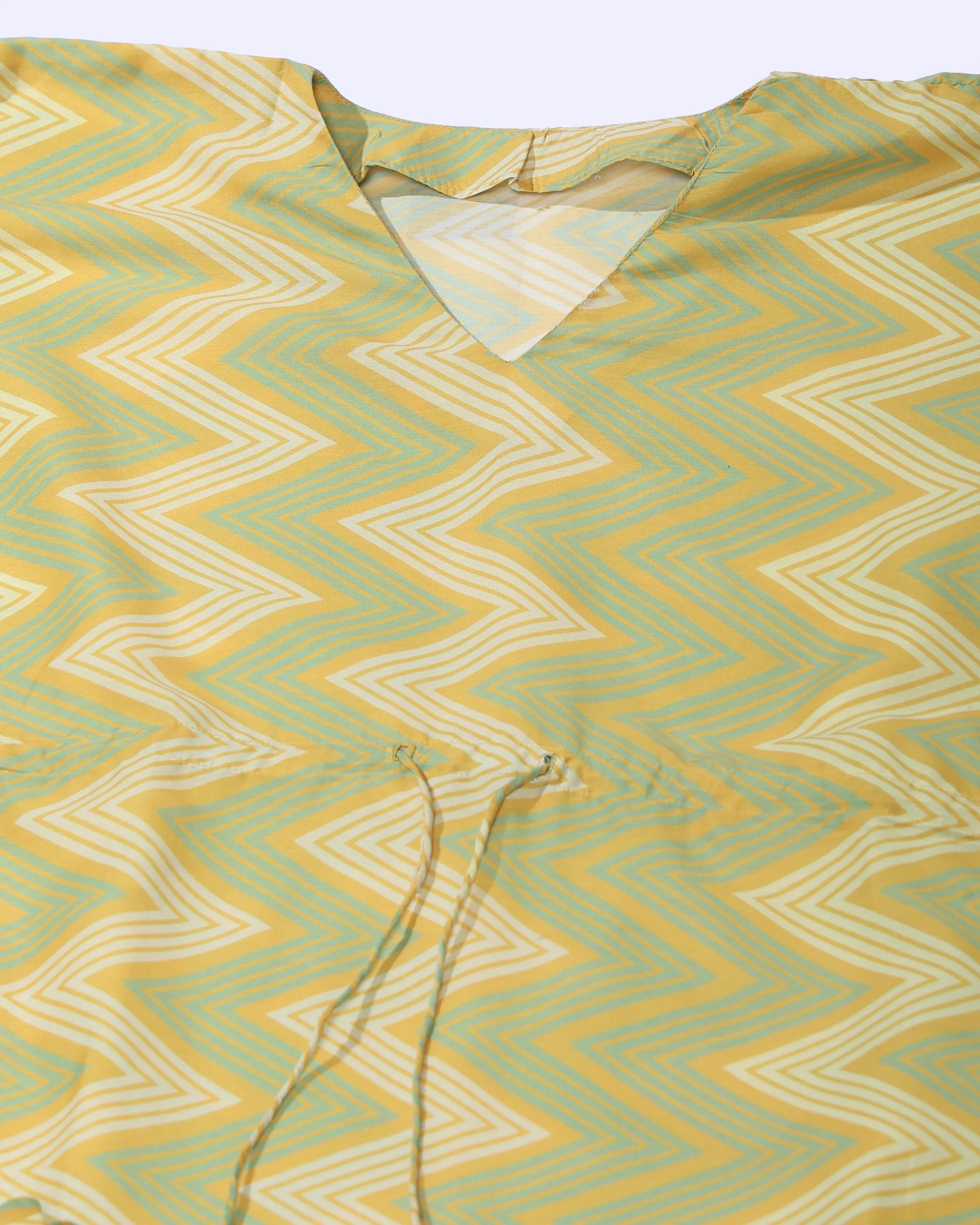 Zigzag long kaftan dress