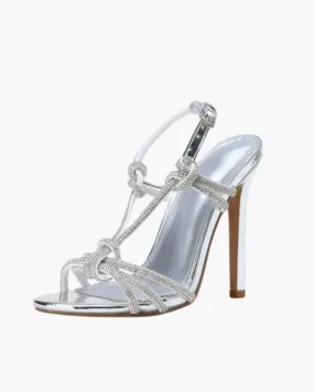 Zélie – Sparkling design – Rhinestone multi-strap heels