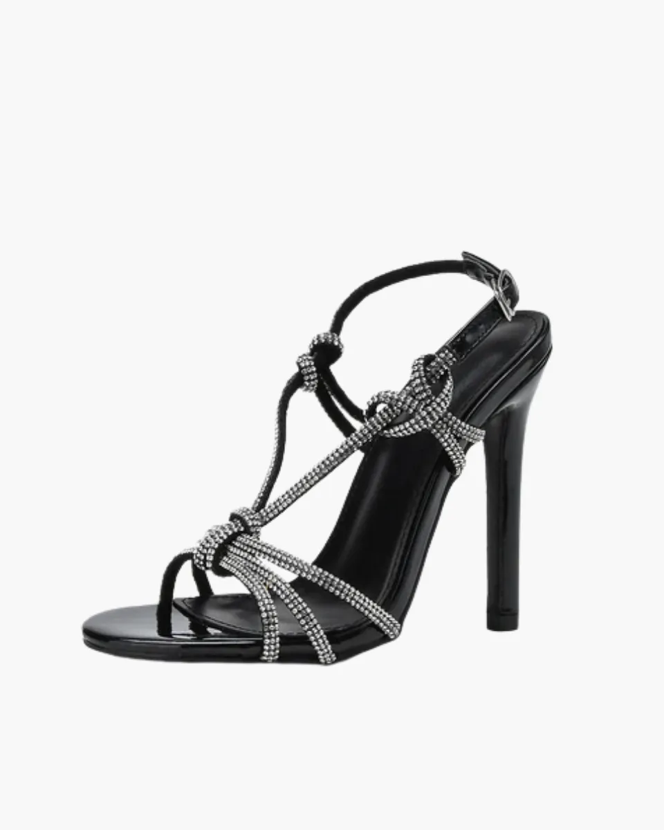 Zélie – Sparkling design – Rhinestone multi-strap heels