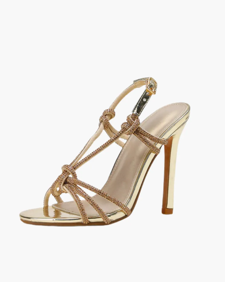 Zélie – Sparkling design – Rhinestone multi-strap heels